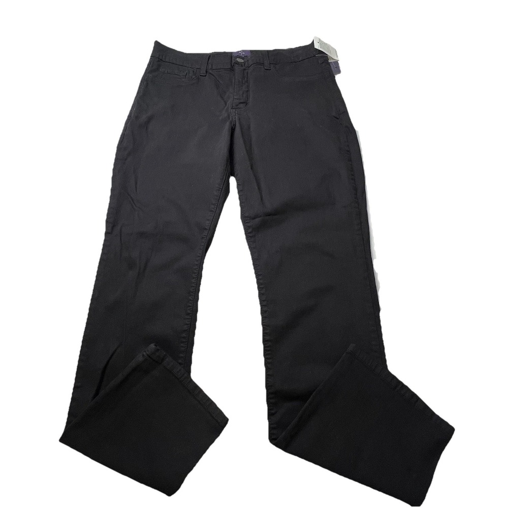 NYDJ Jean Women's 10P Black Straight Lift Tuck Stretch Denim Pants NWT JP78248DT
